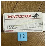 WINCHESTER 380 AUTO 50 CT.