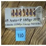CORBON 45 AUTO + P 20 CT.