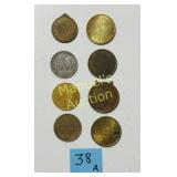 (8) VTG. TOKENS WITH RICH SOIL-LESS TOIL