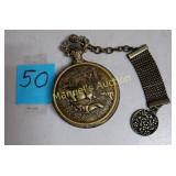 1970'S WESTCLOX ELK & DOGS HUNTING POCKET WATCH
