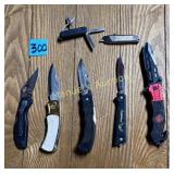 (7) VARIOUS USED POCKET KNIVES