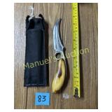 KARAMBIT-STYLE 4' KNIFE WITH SHEATH