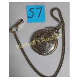 GENEVA POCKET WATCH QUARTZ GOLD/SILVER TONE