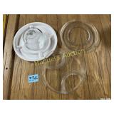 3 GLASS SERVING PLATTERS