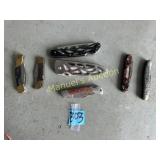 C1 (7) VARIOUS USED POCKET KNIVES