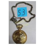 VTG EAGLE POCKET WATCH & CHAIN