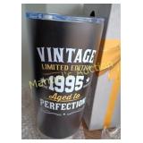 1 STAINLESS STEEL MUG -NEW- WITH KPODS COFFEE