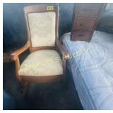 ROCKING CHAIR & SMALL SHELF W/ DRAWERS