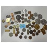 LARGE LOT OF MISC. VTG TOKENS