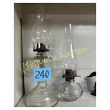 (2) KEROSENE OIL LAMPS