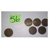 BRITISH 1927 1 PENNY & (5) BRITISH 1 PENNY 1926-46