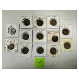 (13) GREAT BRITIAN 1/2 PENNIES 1944 - 1967
