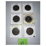 (6) GREAT BRITIAN  PENNIES 1862-1899