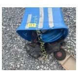 AIR HOSE, FLOOR SANDER, DRILL, & DISCS L1