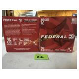 FEDERAL 12 GUAGE 50 SHOTSHELLS