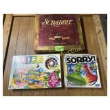 SCRABBLE COLLECTOR'S ED., SORRY & LIFE GAMES