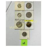 (7) ASS'T PENCE COINS 1960-1992