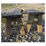 (2) 48' WOODEN  BENCHES