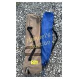 (2) FOLDING CAMP CHAIRS & CONDUCTOR CHAIR