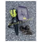 TOTE MISC TOOLS - RYOBI  BLOWER , ANTIQUE FAN
