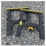 (1 ) SET PLASTIC  SAW  HORSES