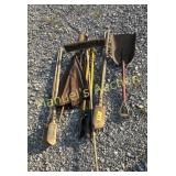 MISC TOOLS ,POST HOLE , SHOVELS , BROOM