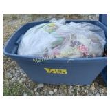 A TOTE W / DOLLS ,GRILL COVER & MORE