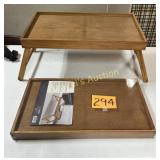 (2) PINE BED TRAY'S