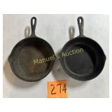(2) 6' CAST IRON SKILLETS