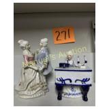 (2) VTG PORCELAIN FIGURIGES