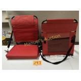 (2) RED STADIUM SEATS