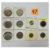 ASS'T  BRITISH COINS PENCE-1/2 GROWN