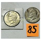 1971-72 (2) HALF DOLLARS