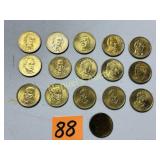 (16) U.S PRESIDENT $ COINS