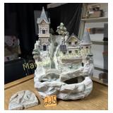 BEAUTIFUL LIGHTED VICTORIAN VILLAGE FOUNTAIN