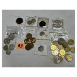 ASS'T FOREIGN COINS, JORDAN ,ISRAEL, DENMARK &