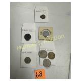 (7) ASS'T  CZECHOSLOVAKIAN COINS