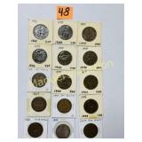 LG LOT GREAT BRITAIN PENNIES  1930'S - 40'S  (15)