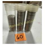 (2 1/2 ) ROLLS  OF BUFFALO NICKELS