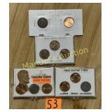 (4 ) ENCASED LINCOLN CENTS ,1985 D