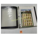 STAMP COLLECTION  BOOK(10 )SHEETS STAMPS