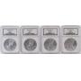 1998-2001 NGC MS69 $1 Silver Eagle Coins