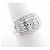 14K White Gold Diamond Ring, 2CT