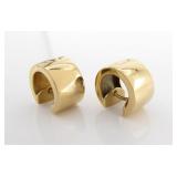 18K Yellow Gold Huggie Earrings
