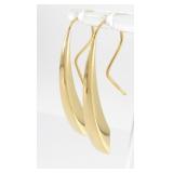 14K Yellow Gold Wire Drop Earrings
