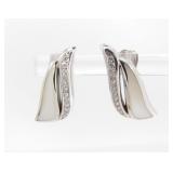 14K White Gold Kabana Saul MOP, Earrings