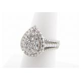 14K White Gold Diamond Ring, 1.75CTW