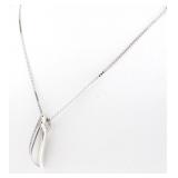 14K White Gold Kabana Saul MOP, Diamond Pendant