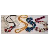 Six Vintage Bead Necklaces
