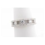 18K White Gold Charles Krypell Diamond Band